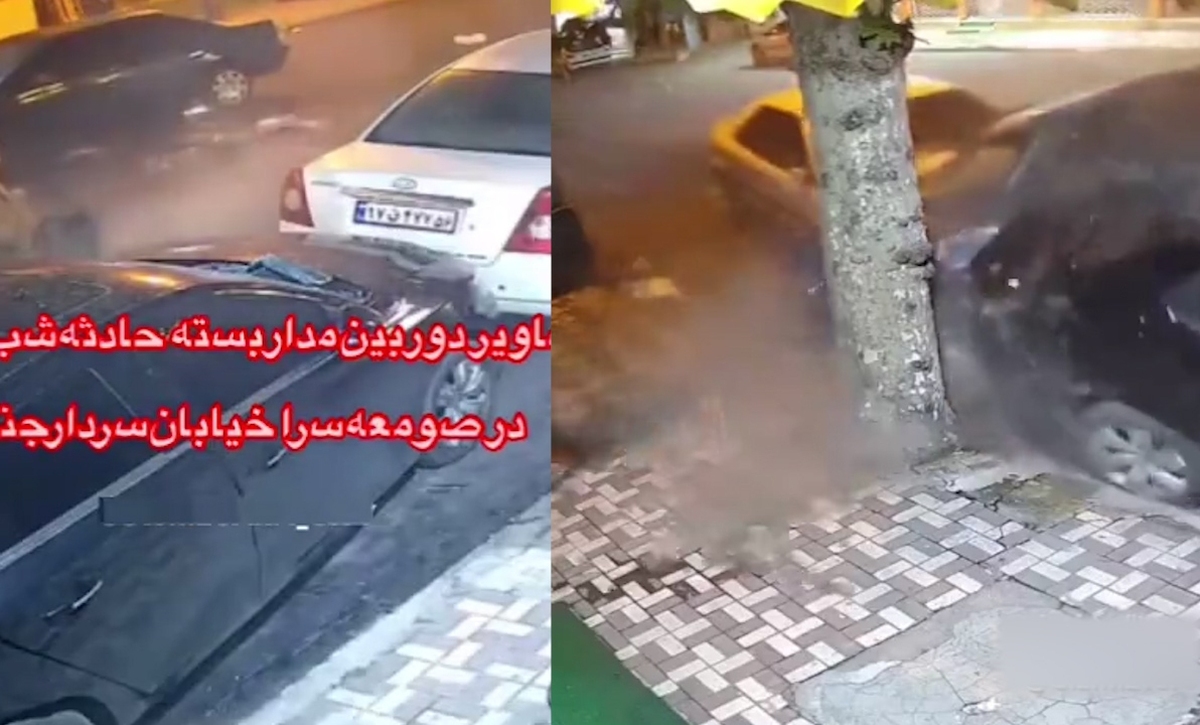 تصادف وحشتناک خودروهای پارک شده!