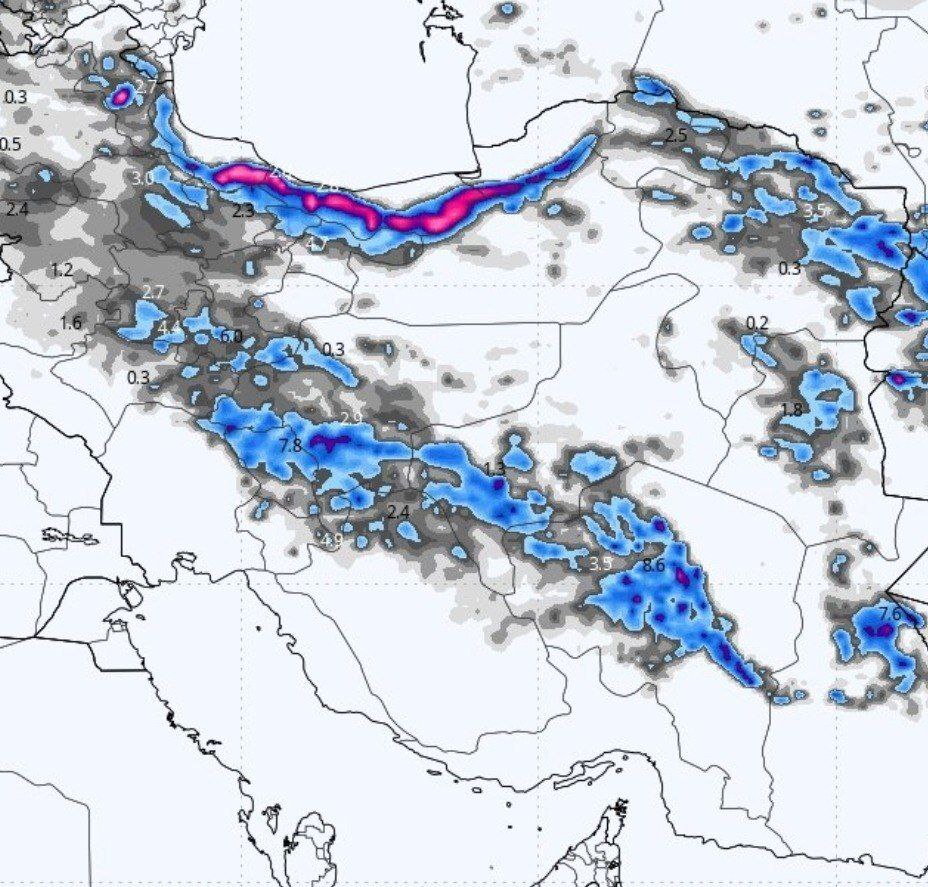 یک دوره سرد و برفی در راه ایران + نقشه